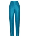 Max Mara Studio Woman Pants Turquoise Size 10 Silk In Blue