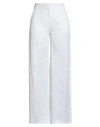 Max Mara Studio Garibo Linen Trousers In White