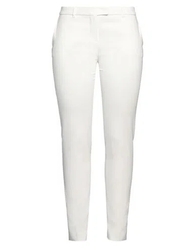 Max Mara Studio Woman Pants White Size 14 Cotton, Viscose, Elastane