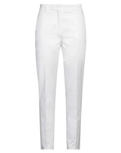 MAX MARA MAX MARA STUDIO WOMAN PANTS WHITE SIZE 4 COTTON, ELASTANE