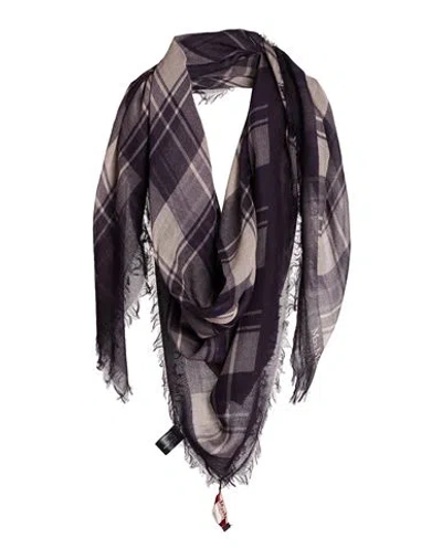 Max Mara Studio Woman Scarf Dark Purple Size - Modal, Virgin Wool