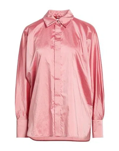 Max Mara Studio Woman Shirt Antique Rose Size 6 Polyester, Silk In Pink