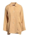 Max Mara Studio Woman Shirt Camel Size 8 Linen In Beige