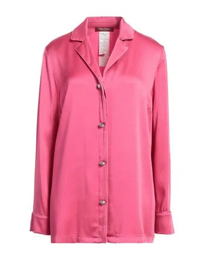 Max Mara Studio Woman Shirt Fuchsia Size 8 Acetate, Viscose In Pink