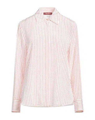 Max Mara Studio Woman Shirt Red Size 10 Silk In Pink