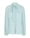 Max Mara Studio Woman Shirt Sky Blue Size 6 Viscose
