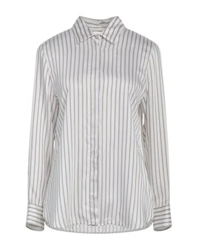 Max Mara Studio Woman Shirt White Size 12 Viscose, Silk