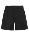 Max Mara Studio Woman Shorts & Bermuda Shorts Black Size 10 Cotton, Elastane In Black
