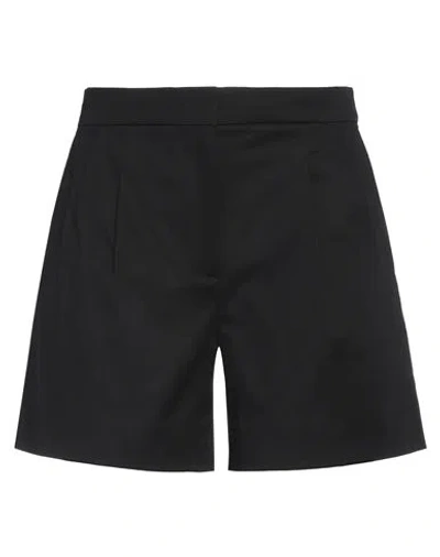 Max Mara Studio Woman Shorts & Bermuda Shorts Black Size 10 Cotton, Elastane
