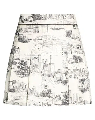 Max Mara Studio Woman Shorts & Bermuda Shorts Ivory Size 6 Silk