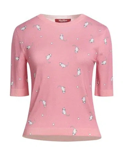 Max Mara Studio Woman Sweater Antique Rose Size L Wool, Silk In Pink