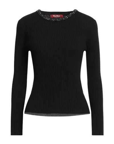 MAX MARA MAX MARA STUDIO WOMAN SWEATER BLACK SIZE L VIRGIN WOOL