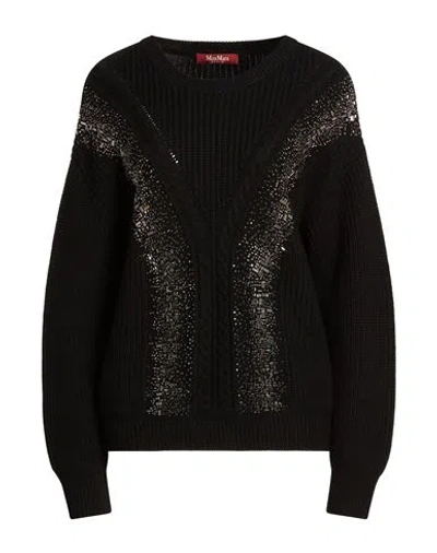 Max Mara Studio Woman Sweater Black Size Xl Virgin Wool