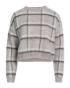 Max Mara Studio Woman Sweater Light Grey Size L Polyamide, Mohair Wool, Wool In Grey