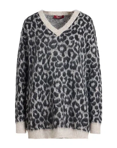 Max Mara Studio Woman Sweater Light Grey Size S Polyamide, Mohair Wool, Wool In Blue