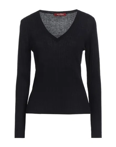 Max Mara Studio Woman Sweater Midnight Blue Size L Silk, Wool