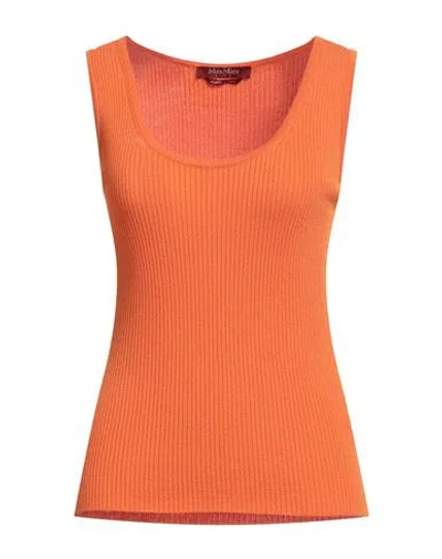 Max Mara Studio Woman Sweater Orange Size Xl Viscose, Polyamide