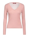 Max Mara Studio Woman Sweater Antique Rose Size Xl Silk, Wool In Pink