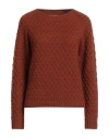 Max Mara Studio Woman Sweater Rust Size M Wool, Cashmere In Brown