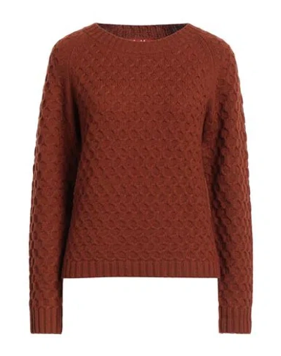 Max Mara Studio Woman Sweater Rust Size M Wool, Cashmere In Brown