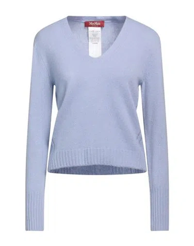 Max Mara Studio Woman Sweater Sky Blue Size L Cashmere