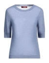 Max Mara Studio Woman Sweater Slate Blue Size Xl Polyamide, Mohair Wool, Wool In Blue