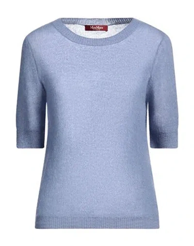 Max Mara Studio Woman Sweater Slate Blue Size Xl Polyamide, Mohair Wool, Wool
