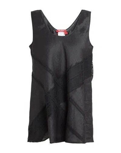 Max Mara Studio Woman Top Black Size 4 Ramie