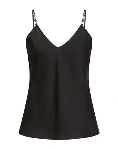 Max Mara Studio Woman Top Black Size 8 Acetate, Viscose