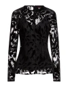 Max Mara Studio Woman Top Black Size 8 Polyester In Multi