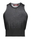 Max Mara Studio Woman Top Black Size M Viscose, Polyamide In Black