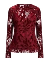 Max Mara Studio Woman Top Burgundy Size 10 Polyester In Multi
