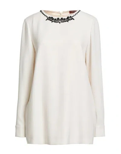Max Mara Studio Woman Top Cream Size 10 Triacetate, Polyester In White