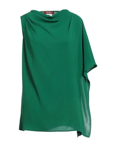 Max Mara Studio Woman Top Green Size 10 Triacetate, Polyester