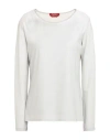 Max Mara Studio Woman Top Light Grey Size L Acetate, Polyamide, Metallic Fiber
