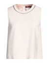 Max Mara Studio Woman Top Light Pink Size 12 Viscose, Virgin Wool, Elastane