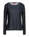 Max Mara Studio Woman Top Midnight Blue Size L Acetate, Polyamide, Metallic Fiber In Blue