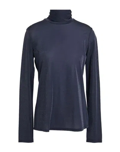 Max Mara Studio Woman Top Navy Size L Acetate, Polyamide, Metallic Fiber