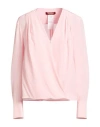 Max Mara Studio Woman Top Pink Size 10 Silk