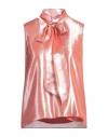 Max Mara Studio Woman Top Salmon Pink Size 8 Silk, Polyamide In Salmon Pink