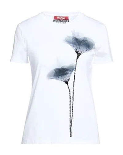 Max Mara Studio Woman T-shirt White Size L Cotton