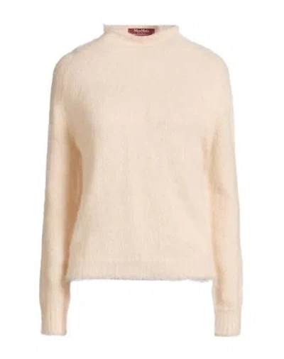 Max Mara Studio Woman Turtleneck Beige Size M Polyamide, Mohair Wool, Wool In Pink