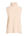 Max Mara Studio Woman Turtleneck Beige Size M Wool, Cashmere In Neutral