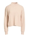 Max Mara Studio Woman Turtleneck Beige Size M Wool, Cashmere In Brown