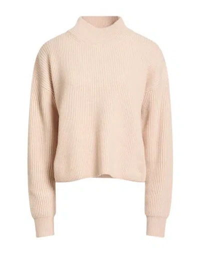 Max Mara Studio Woman Turtleneck Beige Size M Wool, Cashmere In Brown