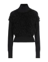 Max Mara Studio Woman Turtleneck Black Size M Virgin Wool, Polyamide, Mohair Wool, Wool, Elastane