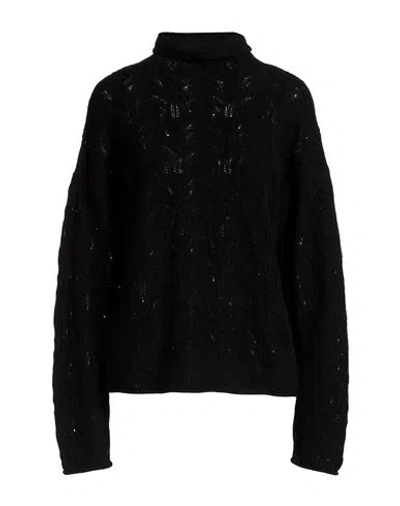 Max Mara Studio Woman Turtleneck Black Size Xl Wool, Cashmere