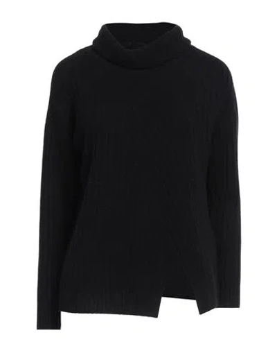 MAX MARA MAX MARA STUDIO WOMAN TURTLENECK BLACK SIZE M WOOL, CASHMERE
