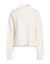 Max Mara Studio Woman Turtleneck Cream Size L Wool, Cashmere In Brown