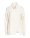 Max Mara Studio Woman Turtleneck Ivory Size M Wool, Cashmere In White